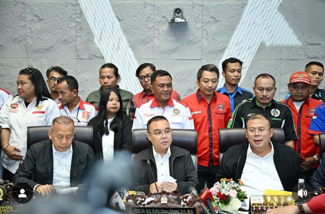 DPR RI Sepakati Revisi UU LLAJ, Sufmi Dasco Ahmad Pimpin Rapat dengan Asosiasi Pengemudi Logistik