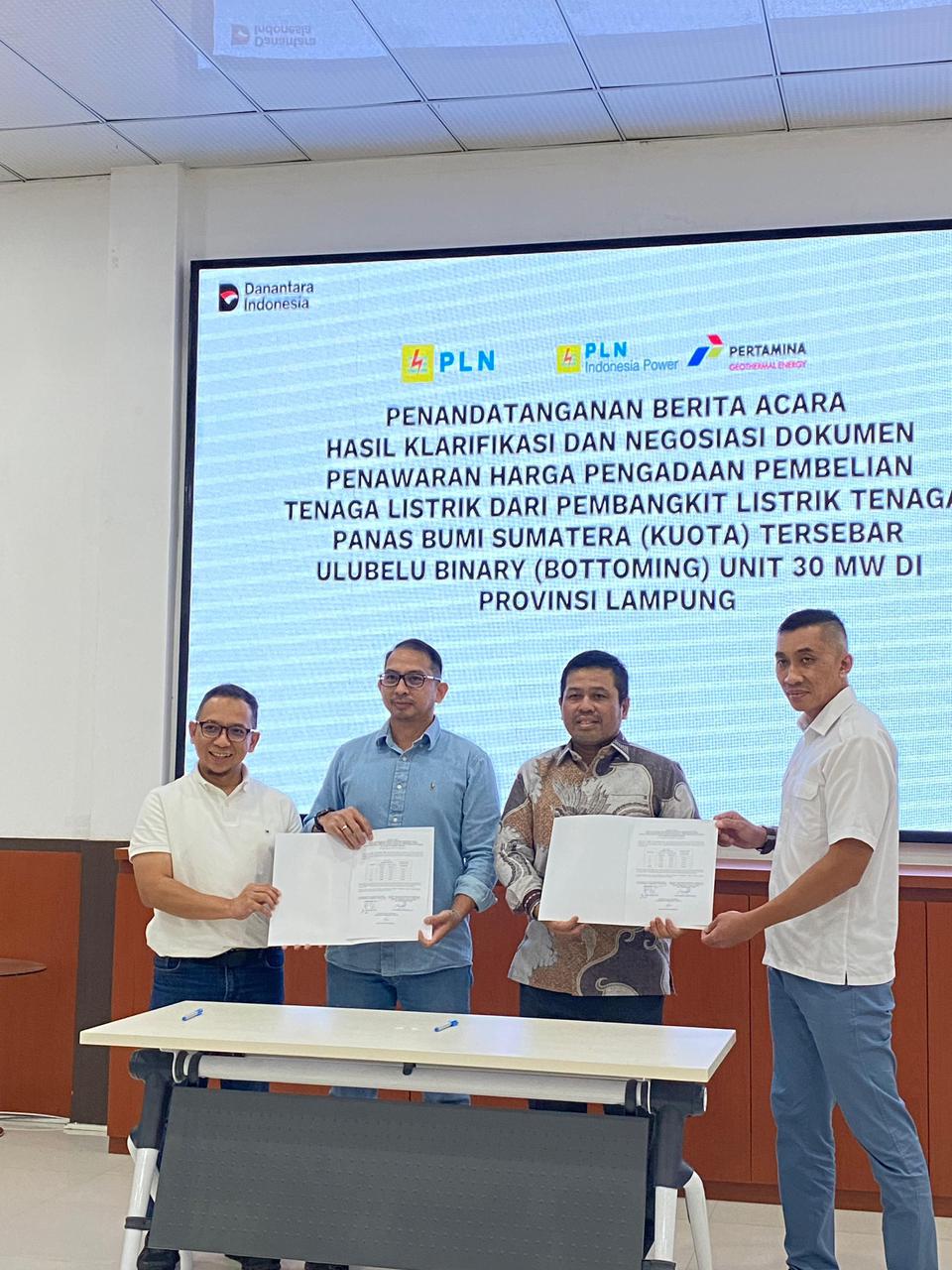 Konsorsium PGE-PLN IP Sepakati Tarif dengan PLN untuk PLTP Ulubelu Bottoming Unit, Perkuat Transisi Energi Nasional