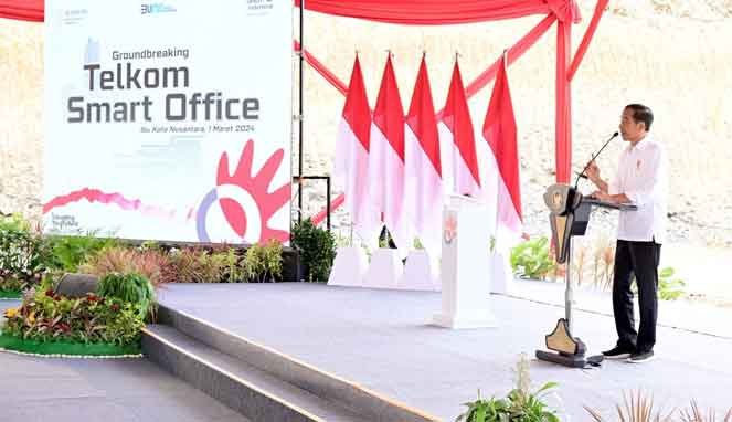 Presiden Jokowi Groundbreaking Telkom Smart Office
